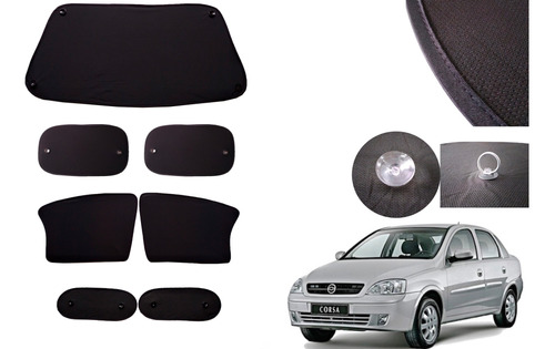 Parasol Cortinas Auto Corsa Sedan 2000-2013 (7 Piezas) Set 4