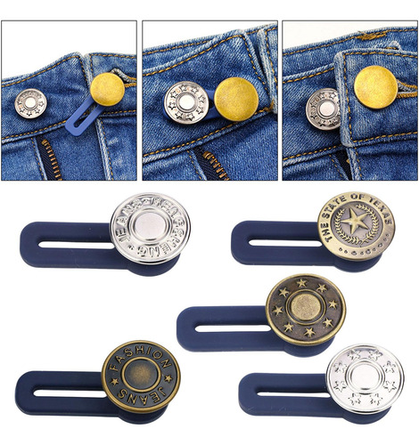 Extensor De Cintura Con Botón De Metal Para Hombre Y Mujer,
