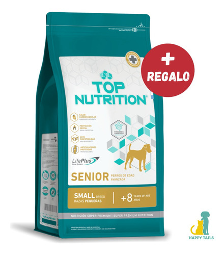 Top Nutrition Perros Senior X 7.5 Kg - Happy Tails