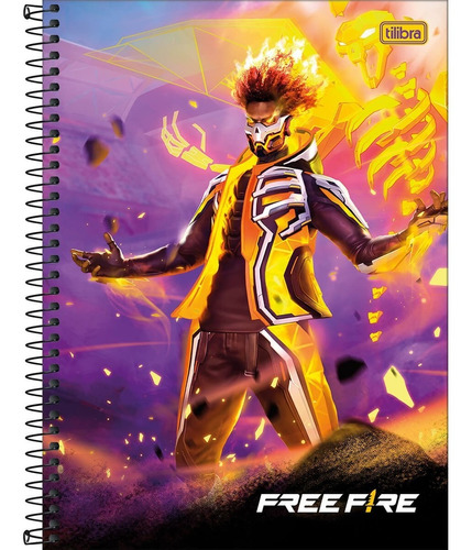 Caderno Free Fire Capa Dura Univ. 10 Matérias Tilibra