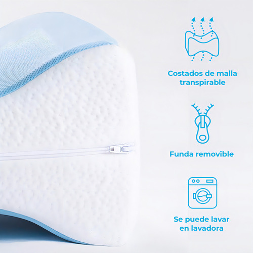 Linenspa - Almohada Ortopédica Para Rodillas Y Piernas De Memory Foam - Alivia Dolores Y Mejora El Descanso