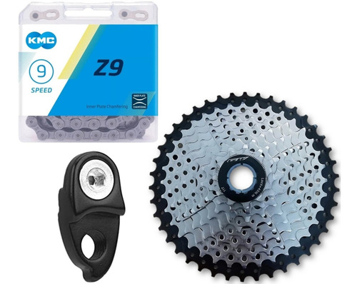 Pacha 9 Velocidades Gw + Cadenilla Kmc 11-42 Bicicleta Mtb