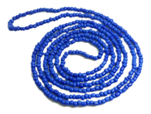 Colar Guia De Miçanga Azul Marinho Oxum Ogum