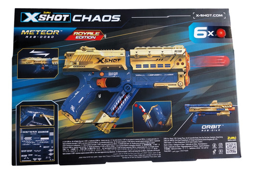 Lanzador X Shot Chaos 12x Meteor Rxb-0060 Zuru