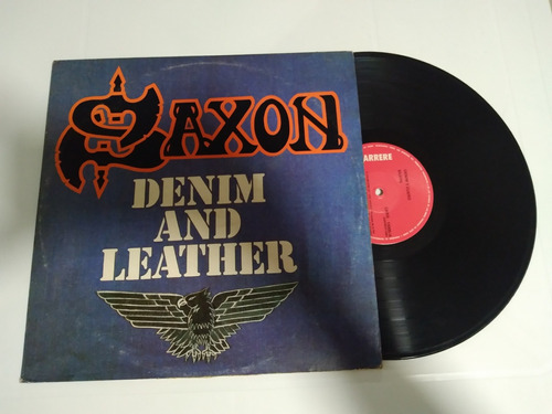 Saxon Denim And Leather Lp Vinilo 1981 Carrere