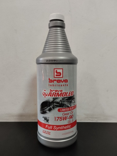 Aceite Valvulina Sintetico 75w90 Brava