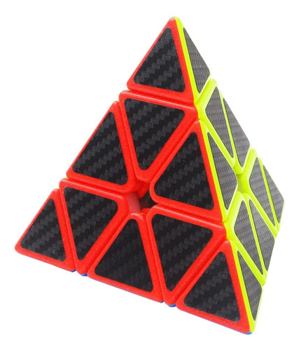 Cubo Pirámide Mágico Pyraminx Fibra Carbono Versión Cobra