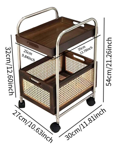 Cart De Almacenamiento Rolling Utility Cart Organizer