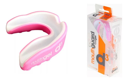 Protector Bucal Adulto D3 Doble Capa Gel Rugby Boxeo Pink