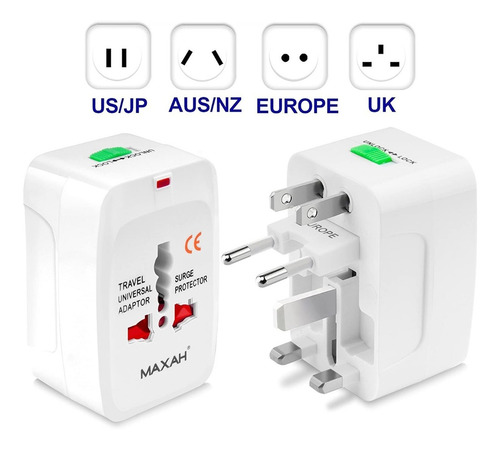 Adaptador Convertidor De Viaje Universal Us Uk Au Eu Mex Ful