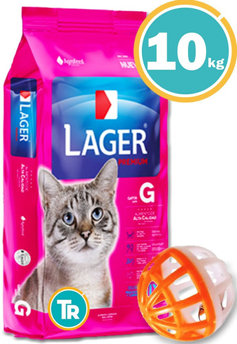 Imagen 1 de 8 de *alimento Lager Gatos Adulto 10kg C/salsa Y Envío S/cargo*