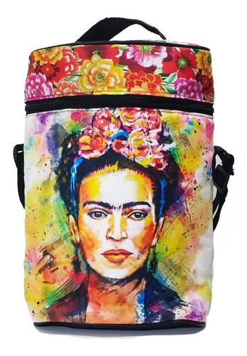 Imagen 6 de 8 de Equipo De Mate Madera Completo Frida Kahlo Regalo Cuero