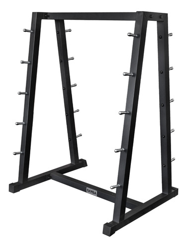 Rack Para 10 Barras Con Peso Integrado Crossfit Color Negro