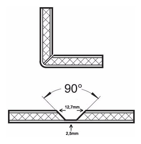 2 Fresa Para Acm 90° Indicada Tupia Manual - Haste 1/4