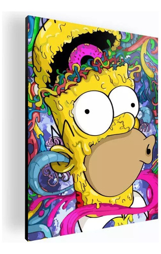 Cuadro Moderno Mural Homero Simpson 60x84 Mdf