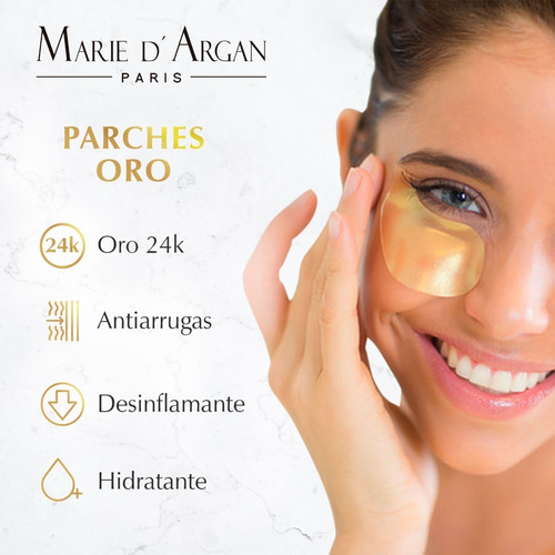 Imagen 5 de 10 de Cuidado Facial, Sérum Y Parches Oro, Bolsa Pouch De Regalo
