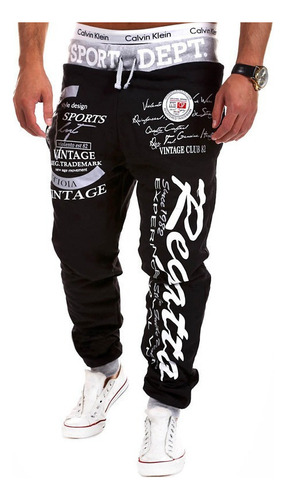 Pantalones Sueltos Hip Hop Hombres Alfabeto Deportes