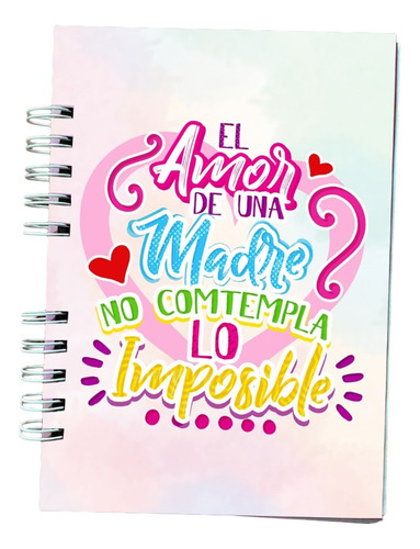 Dia De La Madre,cuaderno, Planner, Agenda, Personalizados 