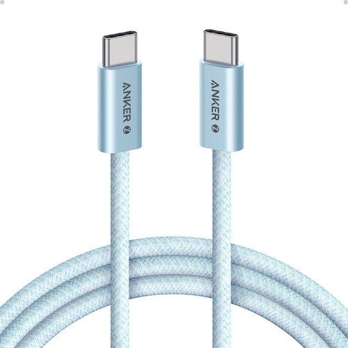 Anker Cable Nano USB Tipo C 240W Carga Súper Rápida Trenzado Reciclado Ideal para iPhone Serie16/15 Smartphone Laptop Tablet Tipo C 240W Cor Azul-aço