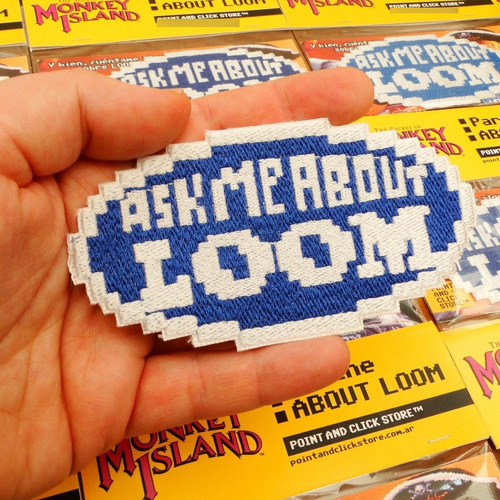Imagen 2 de 4 de Parche - Ask Me About Loom / Monkey Island ( 2 Modelos)