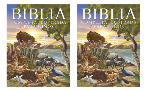 Pack Oferta 2 Biblia Completa Ilustrada Para Niños Tapa Dura