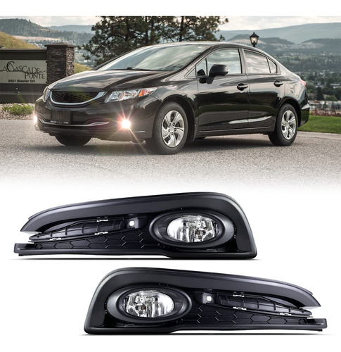 Shocklight Luz Antiniebla Conduccion Para Honda Civic 2013 2