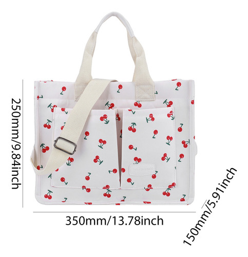 I Bolso De Mano Con Estampado De Cerezas For Mujer, Con