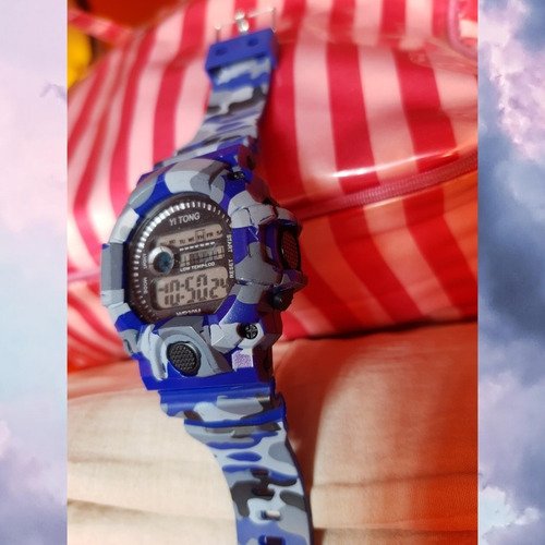 Reloj Digital Camuflado Hombre Cronometro