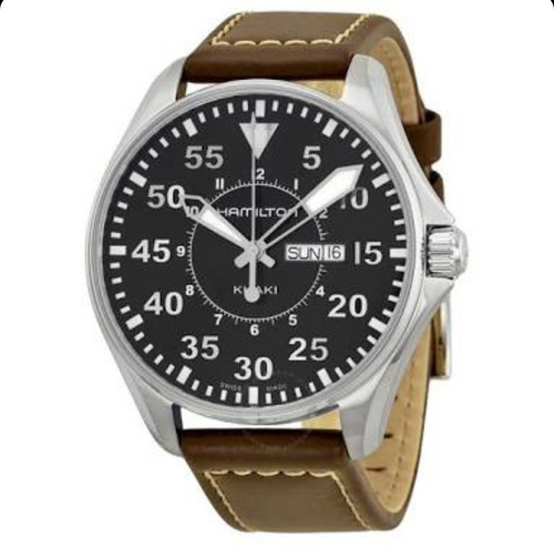 Relógio Hamilton Khaki Aviation Pilot Black Watch H64611535