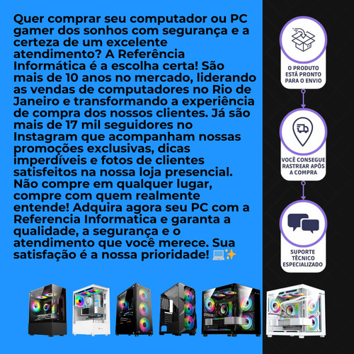 Pc Gamer Ryzen 5 4600g 16gb Ddr4 Ssd 480gb Monitor 19''