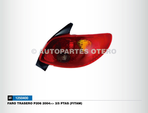 Faro Trasero P206 2004 3/5 Ptas (fitam)