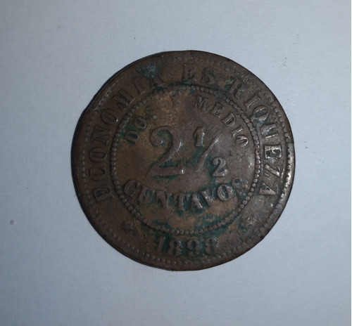 Moneda 2 1/2 Centavos 1989/ Republica De Chile/ 2,7cm Diamet