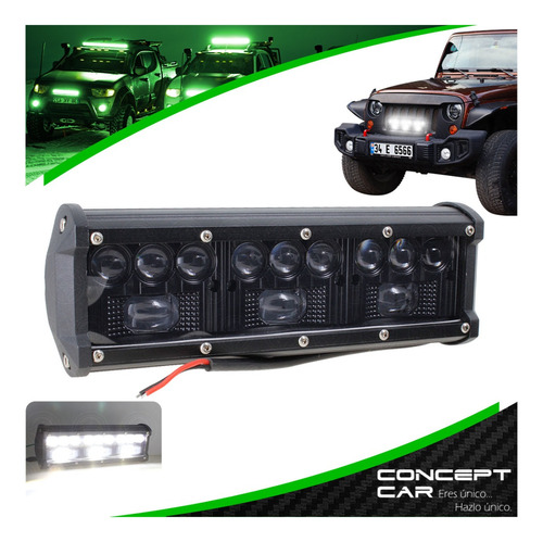 Barra Auxiliar 12 Hiper Led Lupa 9 Pulgada Jeep 4x4 12-24v