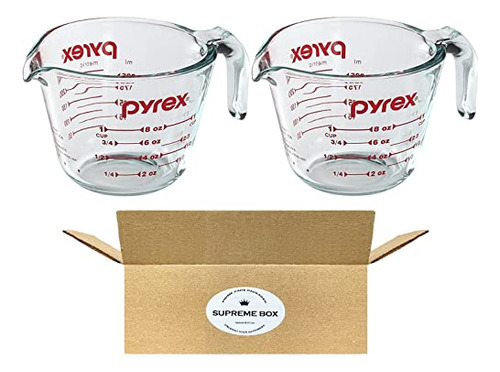 Pyrex Prepware Vaso Medidor De Vidrio Para 1 Taza, 2 Paquete