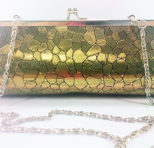 Bolsa Clutch De Mão Para Festa Dourada Novo