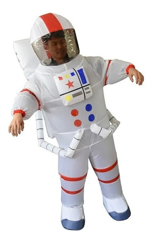 Disfraz Inflable Astronauta Adulto Halloween Con Inflador