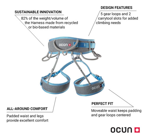 Ocun Twist Tech - Arnés Deportivo De Escalada Ecológica, Arn