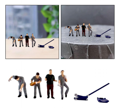 4 Figuras De Diorama A Escala 1/64 Para Kits De