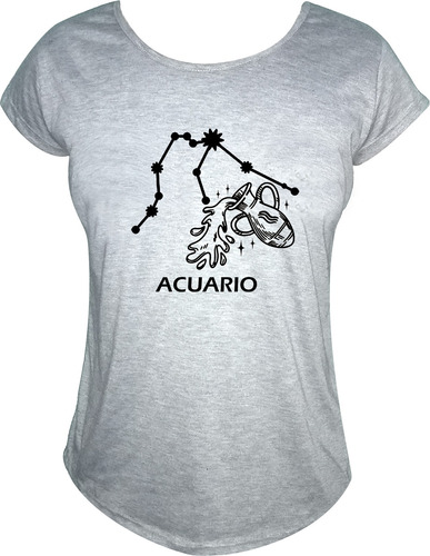 Remera Sublimada Mujer Signo Acuario Constelación 