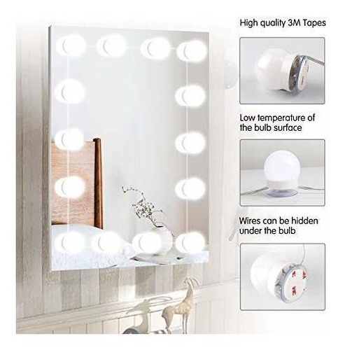 Vanity Mirror Lights 14 Pcs Dimmable Led Makeup Light