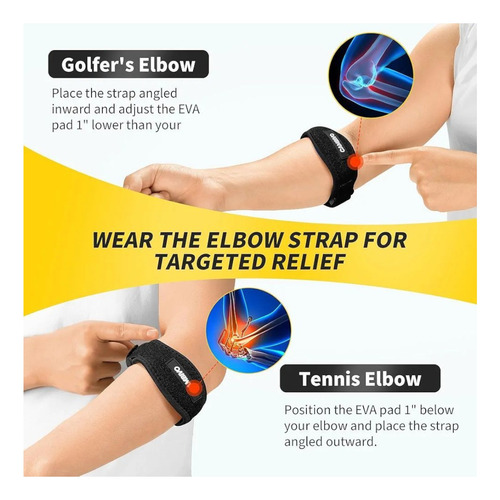 Paquete De 2 Coderas De Tenis Para Hombre Y Mujer Cambivo Negro Azul Única