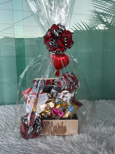 Imagem 3 de 5 de Cestas Chocolate Namorado (a) E Gulosema Presente Romântico