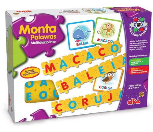 Brinquedo Pedagogico Monta Palavras Elka