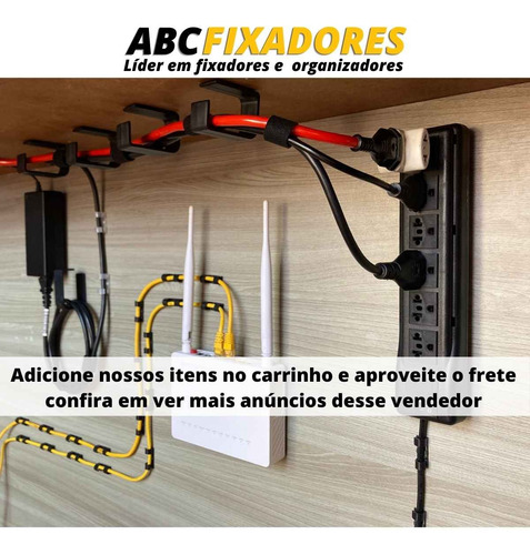 Organizador De Cabos E Fios Com Dupla Face 3m C/ Nfe -20 Und