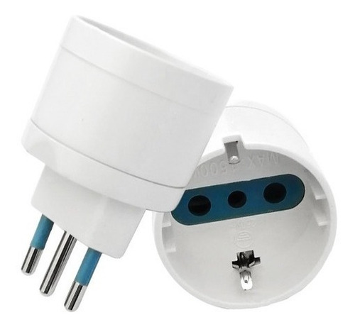 Adaptador Eléctrico Schuko 10a 250v 1500w 