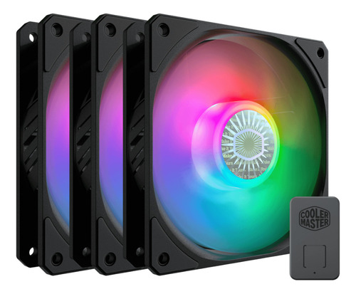 Pack 3 Ventiladores Cooler Master Sickleflow 120 Argb Negro