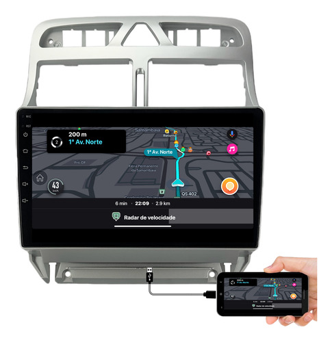 Kit Multimidia 9 Polegadas Mp5 Peugeot 307 2002 A 2012