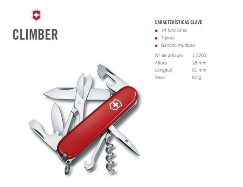 Navaja Victorinox Climber 14 Servicios 100% Original Suiza