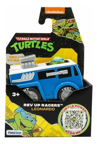 Vehiculo De Traccion Tortugas Ninja Rev Up Racers Selecciona Color Azul Personaje Leonardo