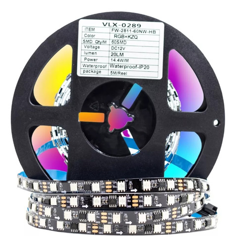 Kit 60 Fita Led Ws2811 5m Endereçavel 300 L+ Controladora